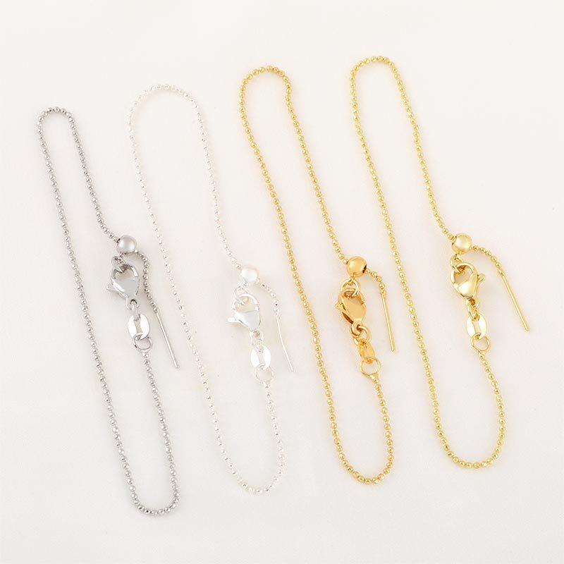 Schmuck Halskette Zubehör Kupferplattiert Universell Verstellbare Kette DIY Anhänger Halskette Karabinerkette Flash Perlen Armband Zubehör