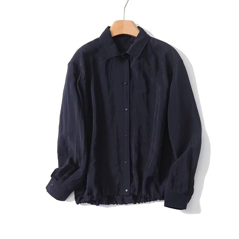 

BM&MD&ZA Spring/Summer Women s French Pleated Shirt Medium