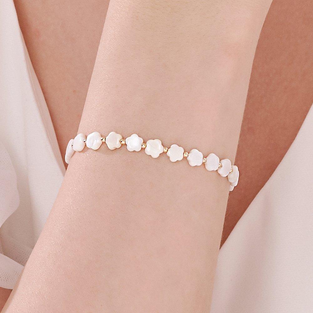 Jrosa 14K Mother-of-Pearl Rail Bracelet
