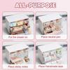 Multi-Layer Desktop Storage Box Large Capacity Dustproof Organizing Box Multifunctional Transparent Six Grid Drawer Storage Box