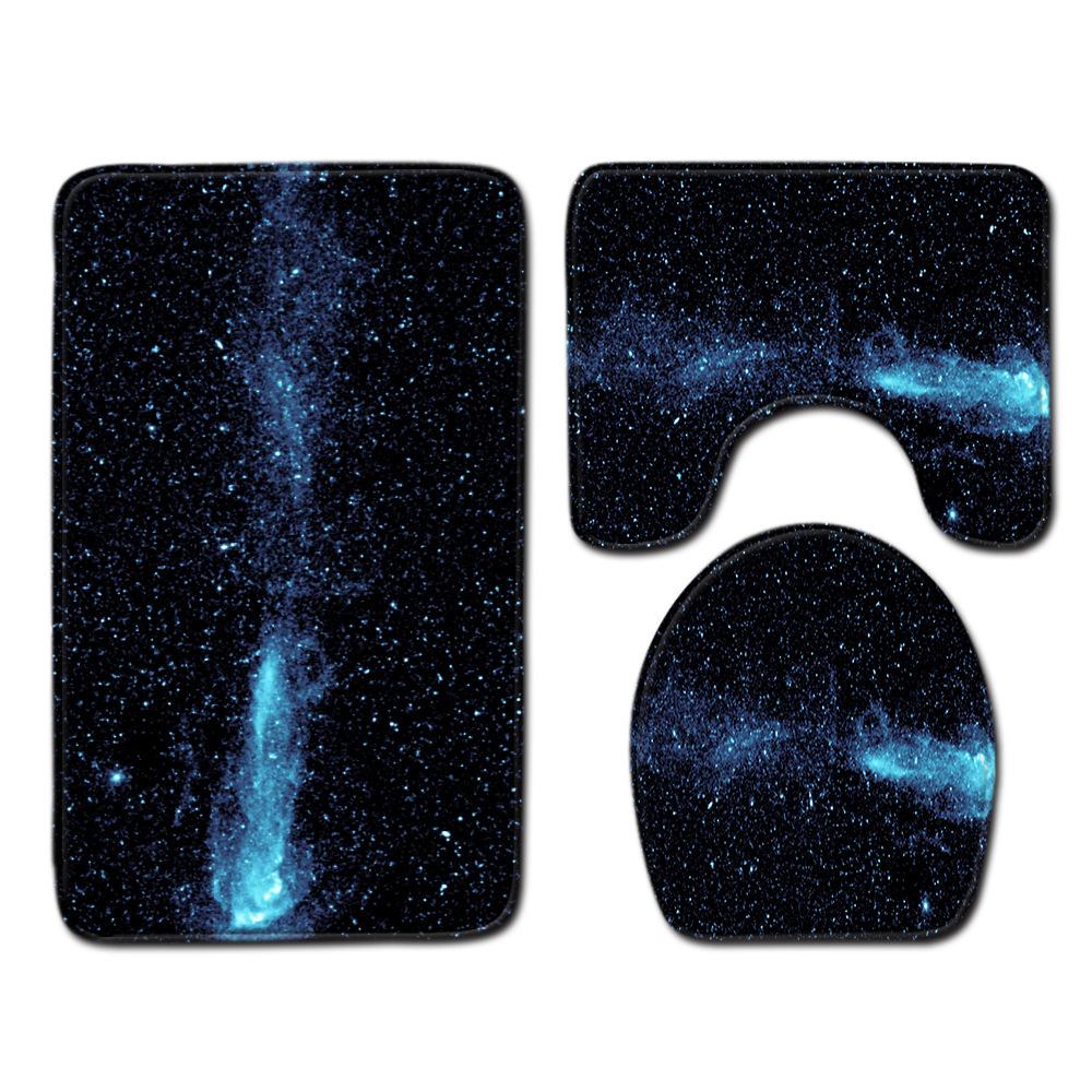 Star Bathroom Floor Mat Toilet Three-Piece Set
