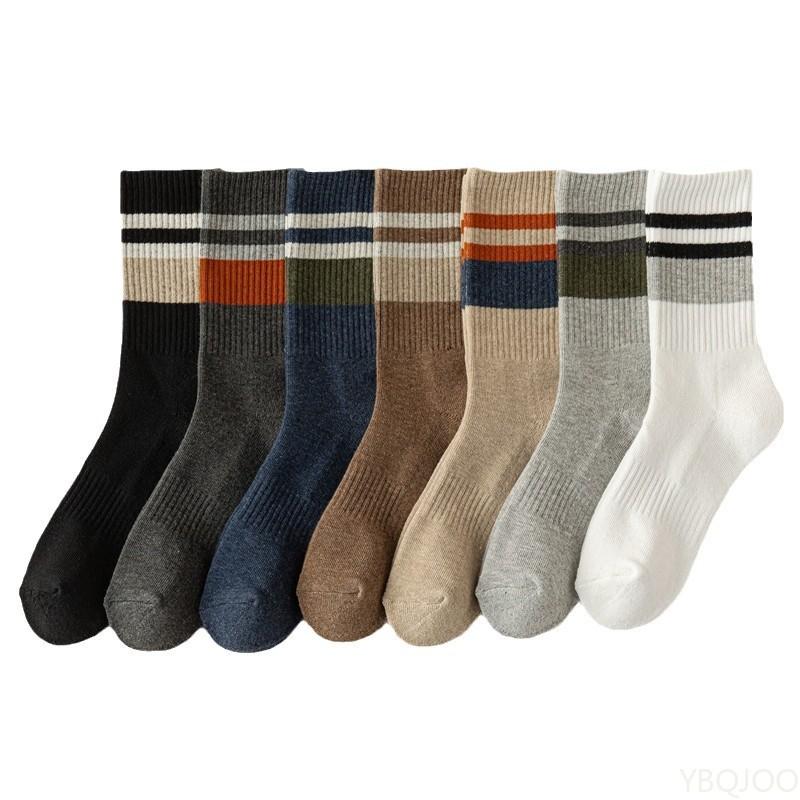 7 Pairs Winter Stocking Men S Thick Casual Comfort Warm Socks Simple Men S Floor Socks Fashionable Versatile Medium Long Socks One Size