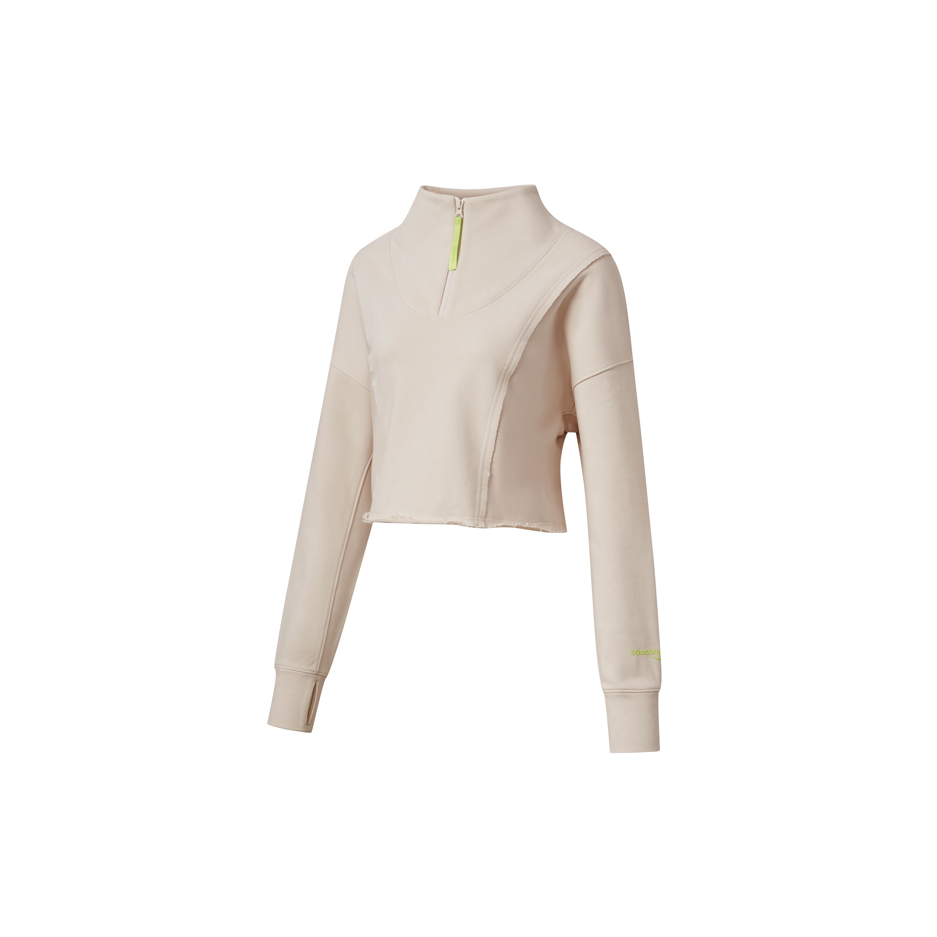

Saucony Solid Color Stand Collar Pullover Vintage American Sweatshirt Women sweatshirt Frost-Gray SC1230080A-GR01 M