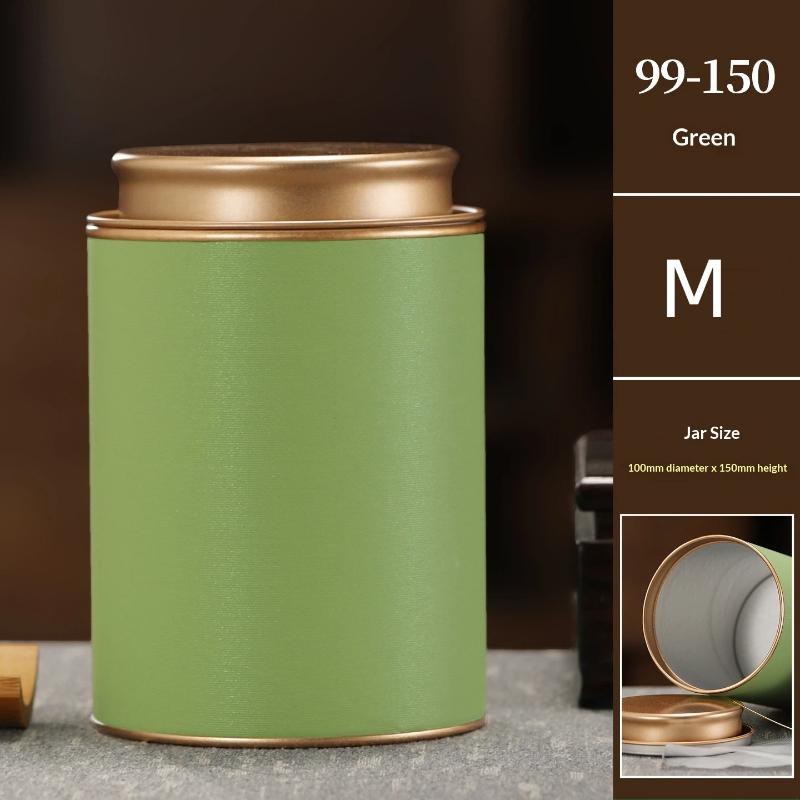 Mini Tea Caddy Sealed Storage Paper Tank Portable Travel Tea Boxes Tea Tin Containers Coffee Canister Kitchen Spice Candy Jar