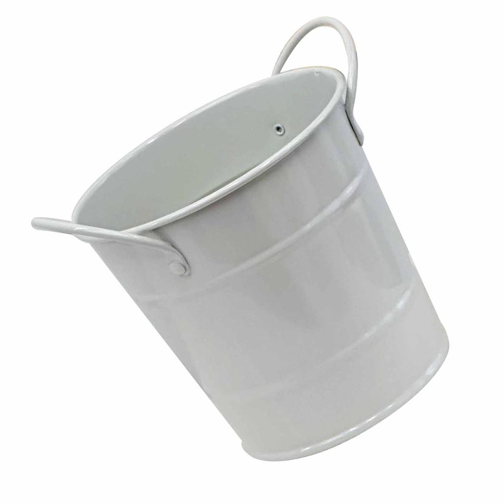 Desktop Pencil Pen Holder Iron Art Cute Bucket Shape Multifunctional Pencil Organizer Makeup Brush