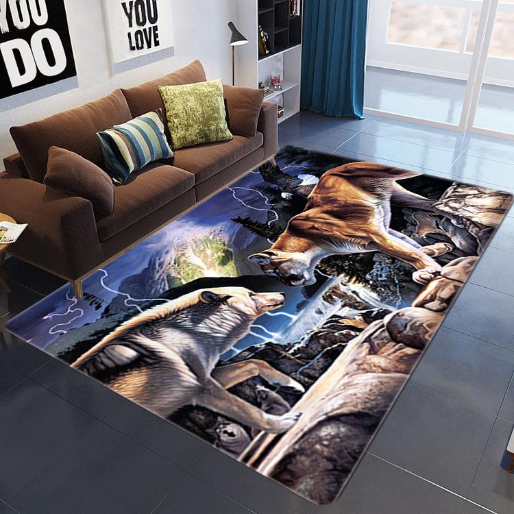 Nordic Style Carpet New Chinese Modern Simple Living Room Bedroom Full Of Non-Slip Carpet 3D Floor Mat