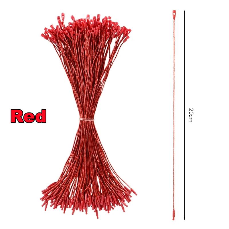 New 100PCS Christmas Drop Ornaments String Ribbon Xmas Ball Pendant Hanging Ropes Christmas Decorations Home Gift Packaging Tag