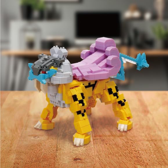 Kawada Nanoblock Raikou Deluxe Edition 7 x 28 x 21 Ages 12 and Interior Hobby Pokémon (NBPM_107) - cm, up, Design,