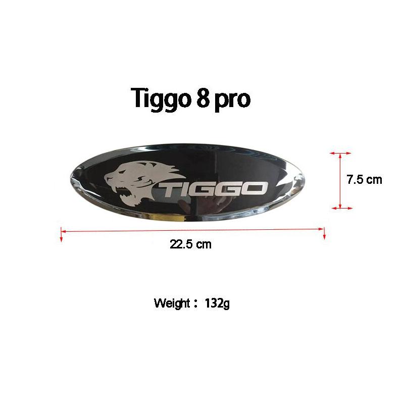 Chery Tiggo 8 Pro/8 Pro Max Zwart Badge Logo Stickers Embleem Styling Koolstofvezel Motorkap Voor Accessoires 2022