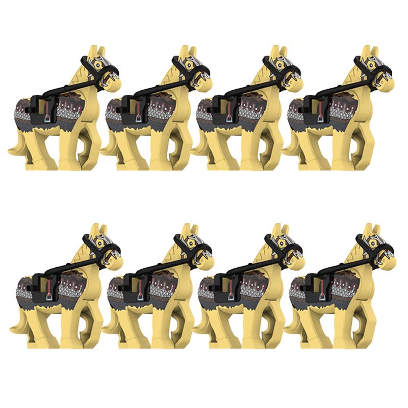 MOC Medieval Military Building Blocks Cavalry Regiment Knight Horse Animal Accessories Set Mini Bricks Buy Goods Boy Toy Gift