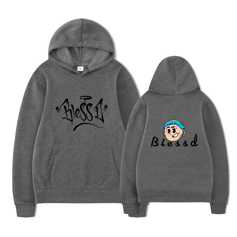 Blessd Mikiny Merch Pánské Dámské Mikina Pánská Mikina Vintage Unisex Pulovry Nadměrné Oblečení