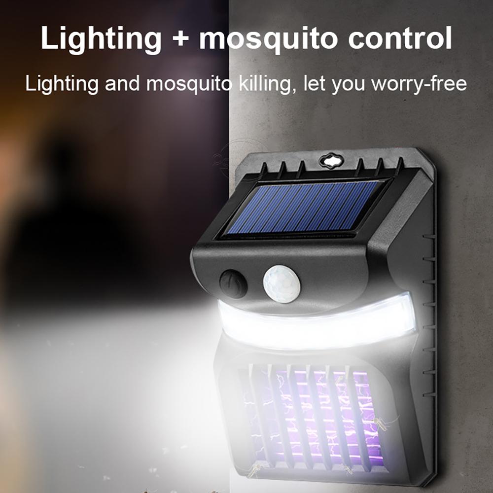 Outdoor Solar Mosquito Killer Lamp Camping Light LED Solar Fly Insect Zapper