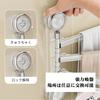 Compact kitchen towel rack with suction cups, 180-degree rotation, made of ABS, rust-resistant, no drilling required, no damage to walls, multi-functi