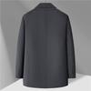 2025 Winter High-End Men's Wool Coat with Detachable Down Liner - Double-Sided Casual Jacket for Middle-Aged and Elderly