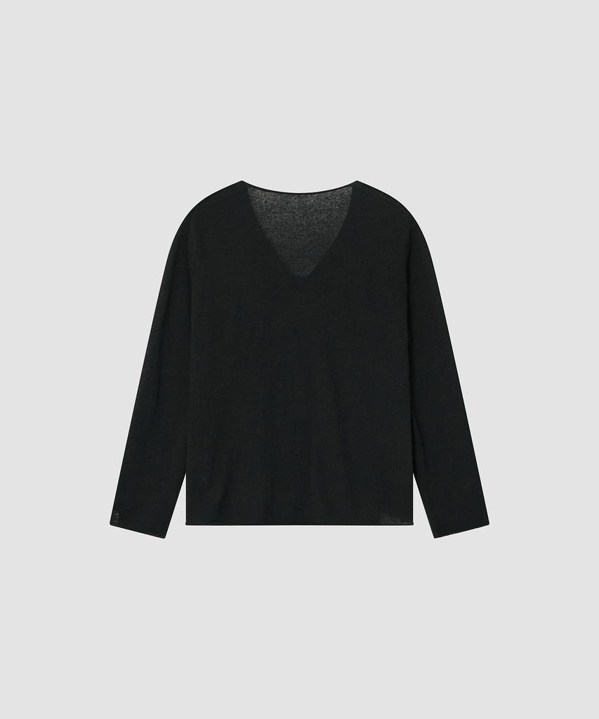 Deolil Low Drape Summer Knit_Black