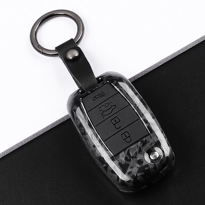 Abs Carbon Fiber Car Key Case Cover For Kia Rio 3 K2 K3 K4 K5 Sportege Picanto Optima Soul Ceed Sorento Forte Stinger Cerato