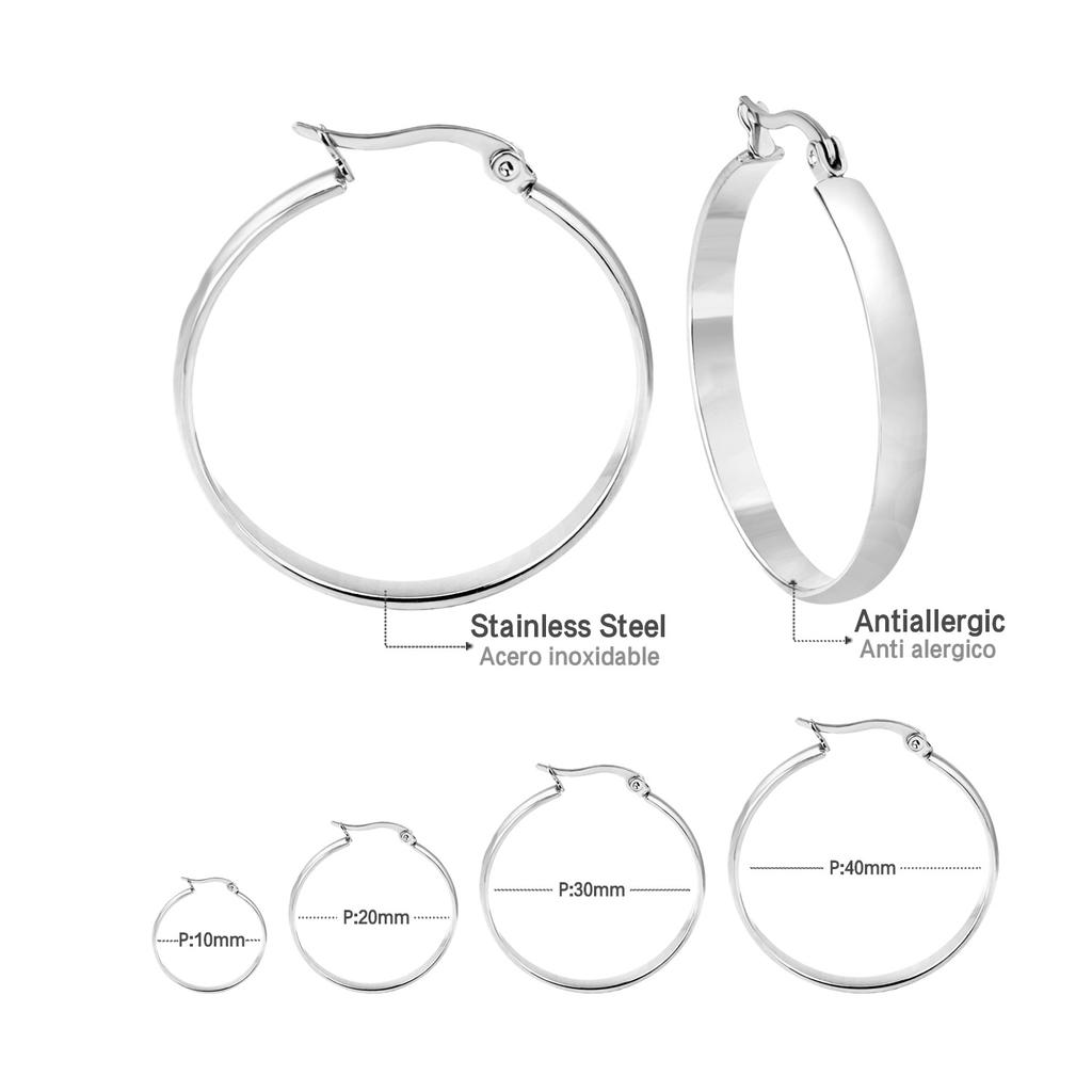 Trendy Hoop Earrings Stainless Steel Gold Plated Round Huggie Earrings For Women Party Jewelry Gifts Accessories
