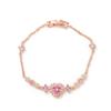 Ins Style Butterfly & Heart Diamond Bracelet, Gold Plated Trendy Jewelry for Women