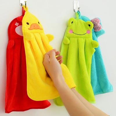 Handduk Coral Be Hung Candy Color Kök Cartoon Colorful