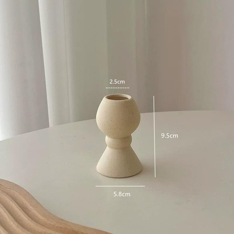 

1pc Plain Ceramic Candle Holder Aromatherapy Candle Holder Restaurant Table Decorations No Candles Included Home Decoration