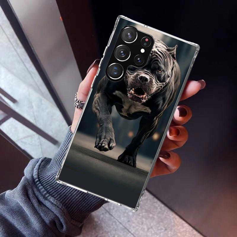 Pit Bull Pet Dog Pitbull Phone Case For Samsung Galaxy S26 S25 Edge S24 S23 Ultra S22 Plus S21 S20 FE Soft TPU Back Cover Funda