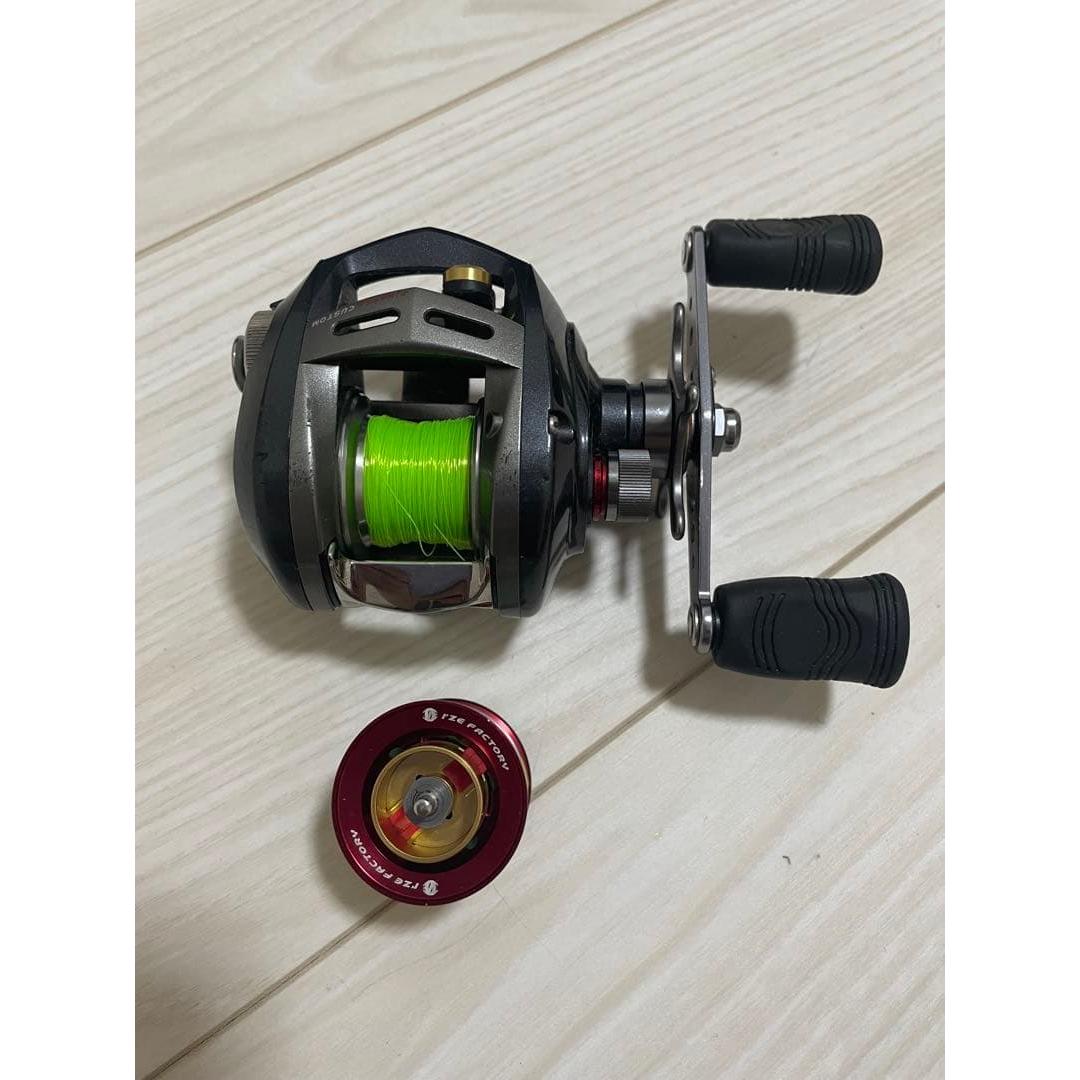 Used Daiwa ALPHAS 105H bait reel with custom spool