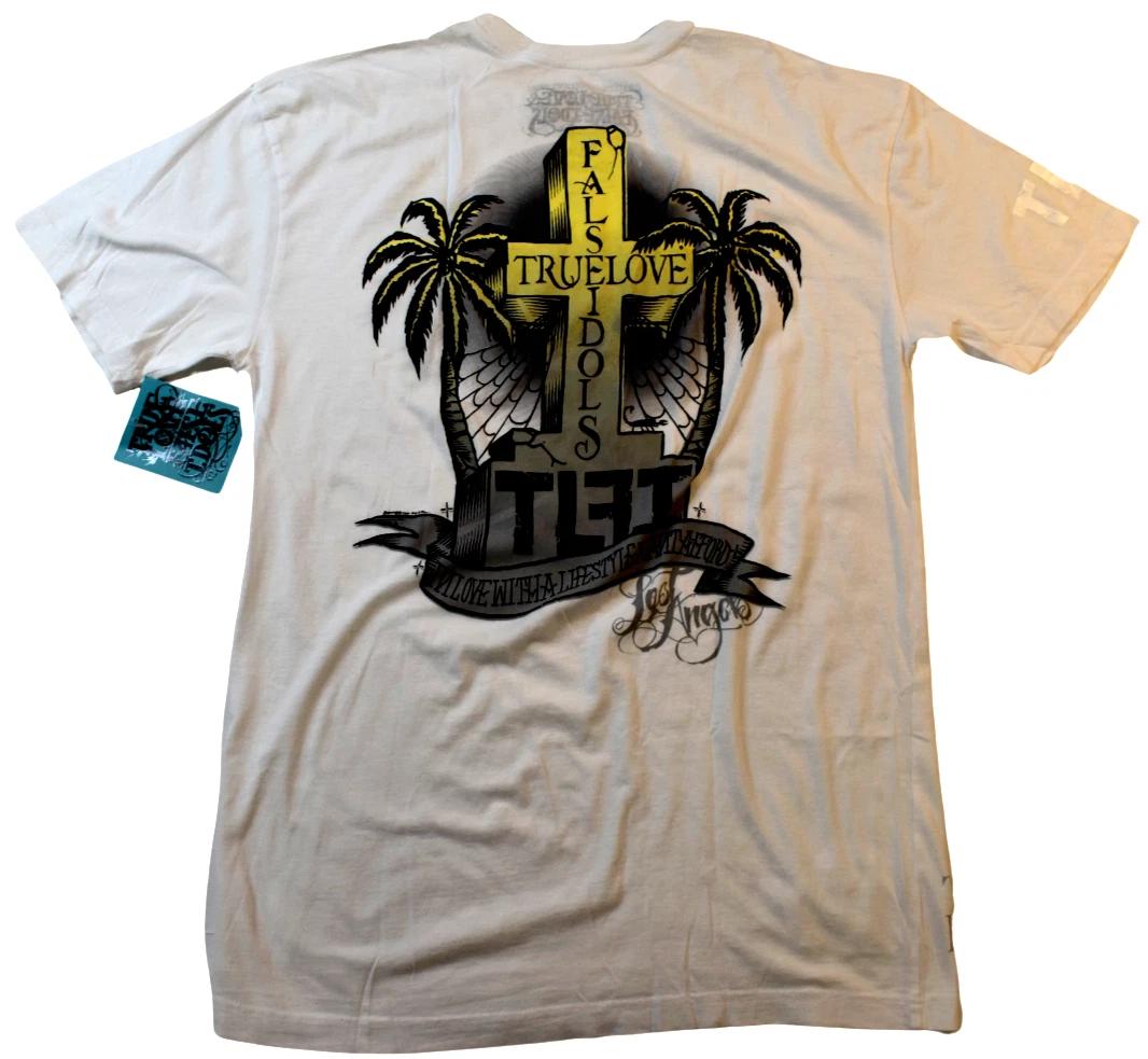 

True Love False Idols Mens TLFI Breakwater White Tee Shirt NWT XL, 3XL 4XL