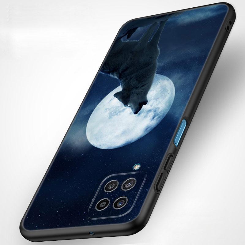 Moon Wolf Howl Phone Case For Samsung Galaxy A21 A30 A50 A52 S A13 A22 A32 A33 A53 A73 5G A11 A12 A31 A51 A70 A71 A72 Cover
