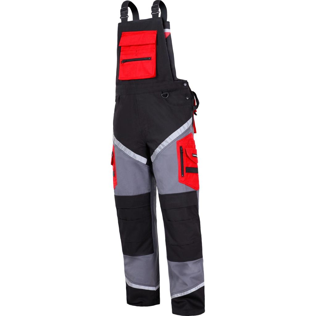 Black-Sha-Red 100% Cotton Dungarees with Reflective Print, "", Ce,Lahti