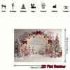 Christmas Snowy Trees Decoration Background Winter Backdrop Decorations For Photo Studio Photo Booth Christams Party