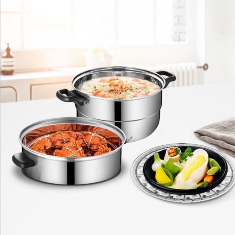 Chui Da Huang 28CM 3-stöckiger Edelstahl-Induktions-Dampfgarer