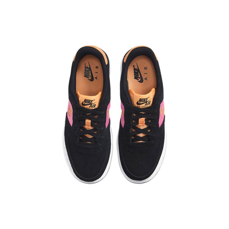 Nike Air Force 1 Low top Kids' Skateboarding Shoes Black Pink Teenagers CJ4093-002