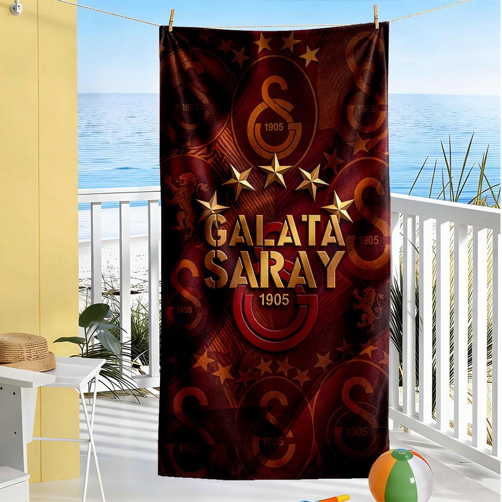 Galatasaray Beach Towel Quick-Dry Soft Microfiber Comfortable Lightweight Portable for Swimming,Beach,Camping, Travel, Beach Accessories,Gym