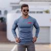 Muscleguys Módní jednobarevné pletené tričko s měkkým dotekem, pánské, hezké, elastické, ležérní tričko s dlouhým rukávem