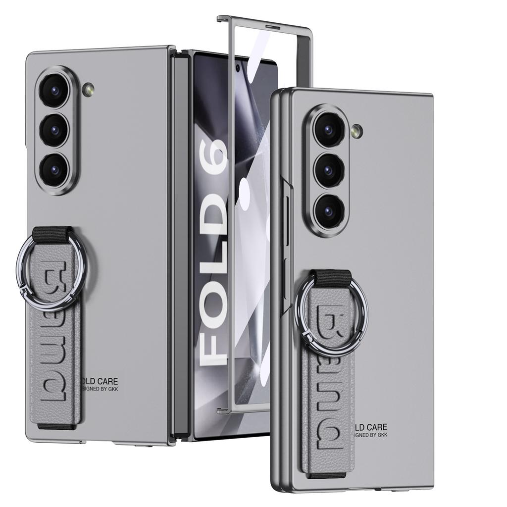 Z FOLD6 Mobile Phone Case Fine Hole Camera Elastic Wrist with Shell Film Integrated Protective Case