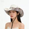 Ethnic Style Embroidery Sunshade Bucket Hat Women Spring Summer Travel Sun Hat Western Cowboy Hat Mountaineering Hat