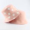 Sommer-Gänseblümchen Eimerhut Damen Mode Baumwolle Strand Sonnenhüte Wende Bob chapeau Femme Blumenhut Fischerhut