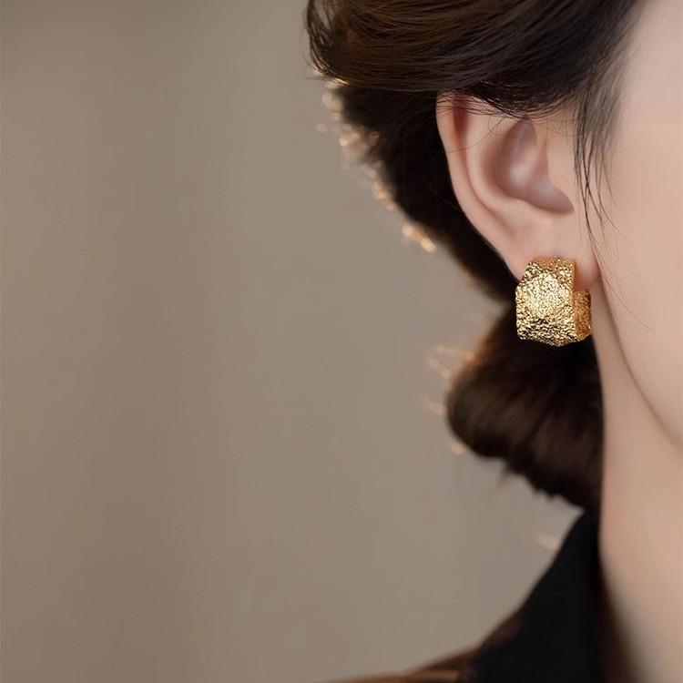 Personalized C Hoop Earrings