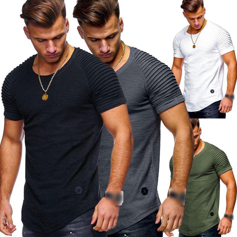 Mens Fit Slim O Neck Short Sleeve Muscle Tee Tshirt Casual Tops Shirts Sport