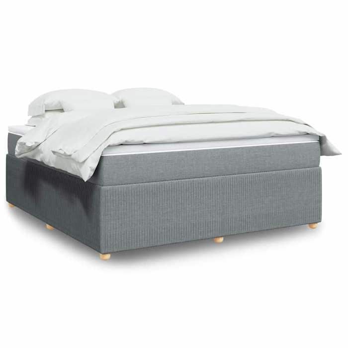 Maison Exclusive - Sommier à lattes de lit avec matelas Gris clair 180x200cm Tissu