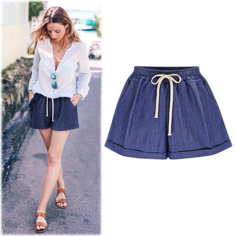 Wide-leg Pants Women's Summer Black Pants For Women Loose Informal Shorts Large Size Thin Three-point Pants
