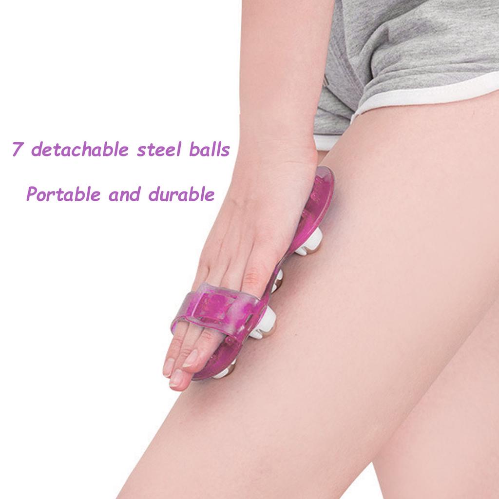 Glove Massager 7 Steel Balls 360 Degrees Rotation Relax Muscle Body Massage Body Contouring Massager for Body