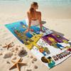 1Pc Simpsons Underwater Concert Beach Towel, Quick Dry, Multi-Use for Beach Pool Gym Yoga Home Travel, Christmas, Halloween, Xmas Gift S841