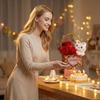 Birthday Gift Simulation Plastic Rose Flower Basket