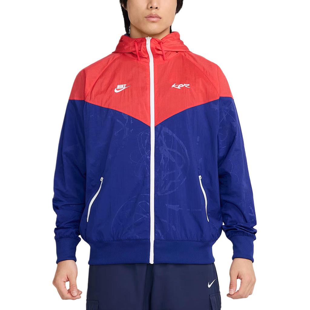 Nike X Futura Paris Olympic Series SS24 Long Sleeve Casual Jacket Unisex Jacket Blue Red FD6845-679