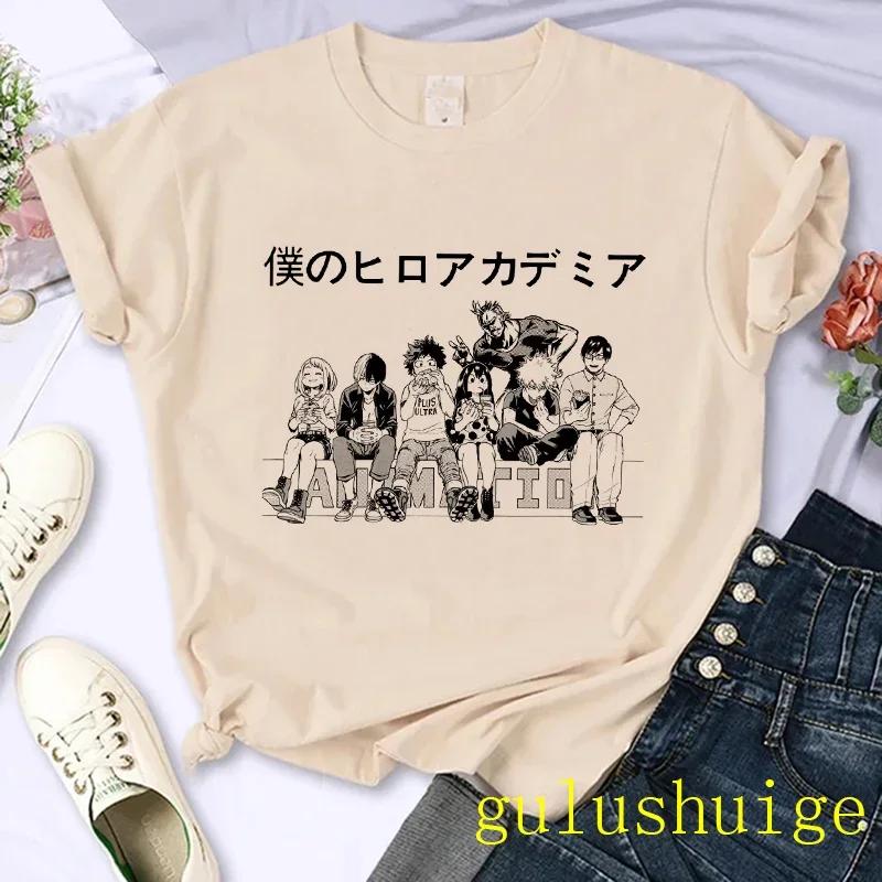 Japanese Anime My Hero Academia T Shirt Women Boku No Hero Academia Manga T-shirt Bakugou Himiko Toga Graphic Tees Tshirt