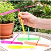 30pcs Plastic Bamboo Dragonfly Shape Hand Push Flying Propeller Outdoor Sports Game Kids Toy Gift Rotating Flying Arrow Games