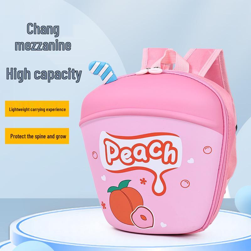 

2025 New Track Lightweight Cola-Shaped Children s Backpack for Kindergarten 25x7x28 cm рожевий