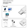 1/2Pcs Usb C To 8 Pin Adapter Type C To 8 Pin Audio Converter Headphone Earphones Converter For Phone Pad Type C Phone
