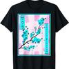 Vaporwave Aesthetic Sakura Cherry Blossom Retro Glitch T-Shirt